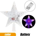 thumbnail image 3 of Luces LED de estrella para la parte superior del árbol de Navidad, lámpara de estrella brillante, luz nocturna brillante, adornos para la parte superior del árbol de Navidad, decoración para fiestas e, 3 of 5