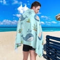 thumbnail image 5 of Coolnut Whale Beach Towel, Sand Free Super Absorbent Oversized Travel Towel with Mesh Bag for Beach, Camping, Swimming, Holiday, 31 x 71 Inch Washcloth Gift, 5 of 7