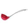 thumbnail image 3 of 1pc Stainless Steel Silicone Long Handle Silicone Soup Ladle Soup Spoon (Red), 3 of 8