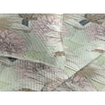 thumbnail image 3 of Ambesonne Birds and Nature Quilted Bedspread Set 3 Pcs, Floral Watercolor, Twin, Pale Pink Dark Mustard, 3 of 4