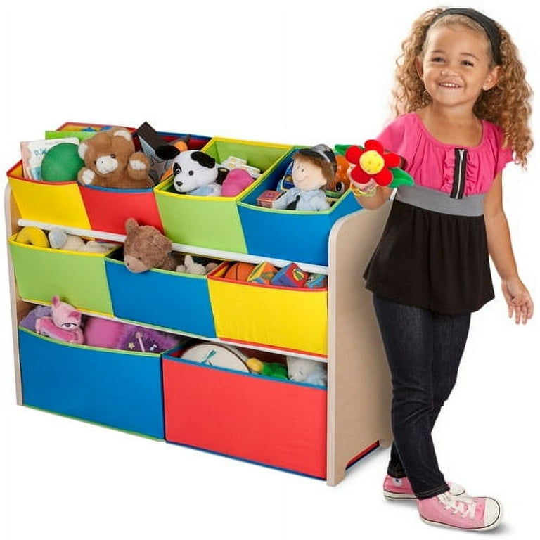 Delta Children Kids Toy Storage Organizer with 12 Plastic Bins - Pink