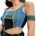 thumbnail image 1 of Women‘s Sleeveless Halter Vest  Sexy Contrast Color Stitching Underwaist, 1 of 7