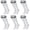 6pairs-white, variant on 6 Pairs Kids Soccer Socks Striped Knee High Tube Socks Football Uniform Sports Socks for Boys Girls 6-12 Years Old (6pairs-multicolor)