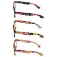 thumbnail image 3 of 3 Pairs Women Floral Mosaic Print Comfortable Classic Reading Glasses - Flower Readers +1.75, 3 of 5