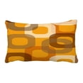 thumbnail image 1 of EREHome retro donut shape brown orange Pillow Case Cover Set 20x30 Inch, 1 of 1