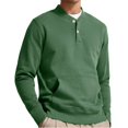 thumbnail image 2 of HAiming Men's Sweatshirts Casual Plus Size Solid Long Sleeve Button V-Neck Pullover Tops with Pocket 2025 Fall Clothes, 2 of 4