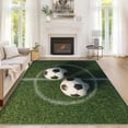 thumbnail image 2 of Soccer Sport Area Rug, Kids Football Pattern Carpet, Washable Non Slip Low Pile Soft Thin, Living Room Bedroom Home Decor Mat 3x5ft, 2 of 8