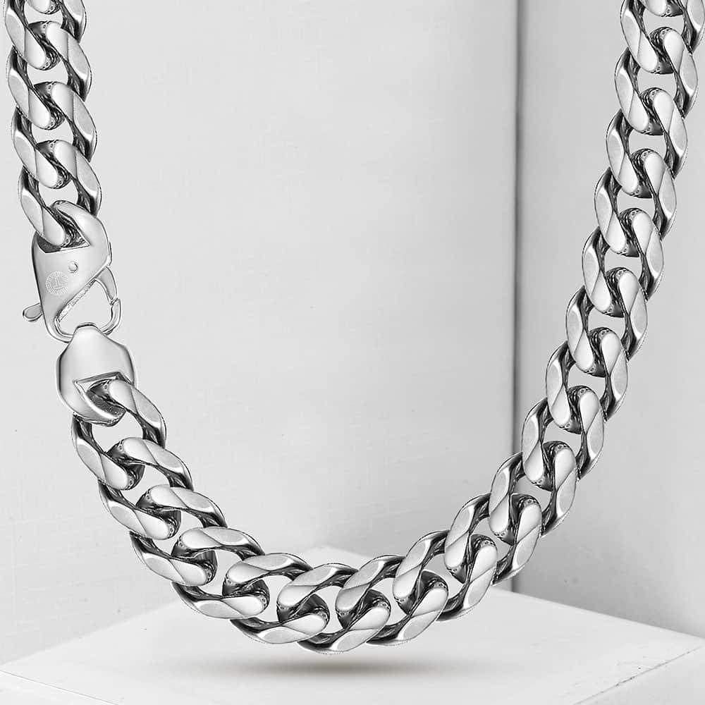 15mm Curb Cuban Chain Link Necklace for 