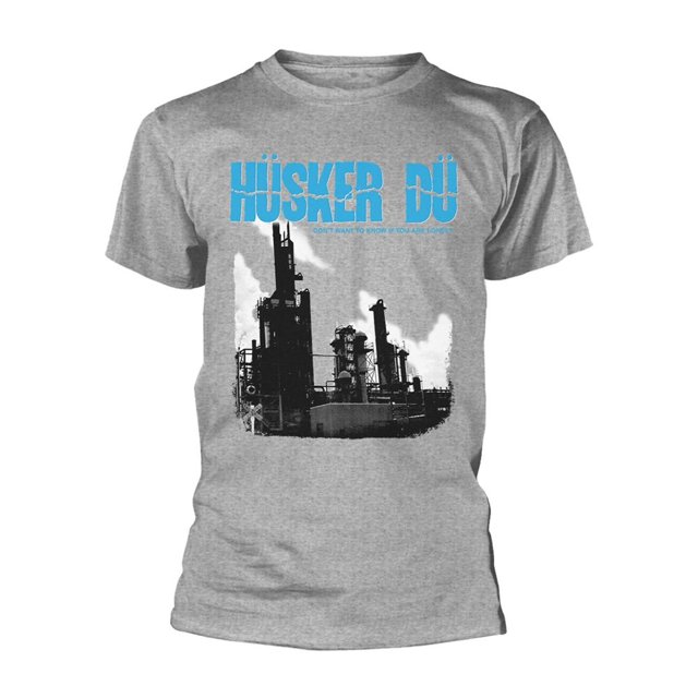 Hüsker Dü - Camiseta Don't Want To Know If You Are Lonely para Adultos Unisex (Gris)