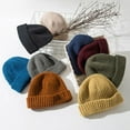 thumbnail image 5 of 2PCS Winter Men's Knit Cuffed Beanie Hat Wool Warm Cap Neutral Style Rib Knit Beanie Hat, 5 of 6