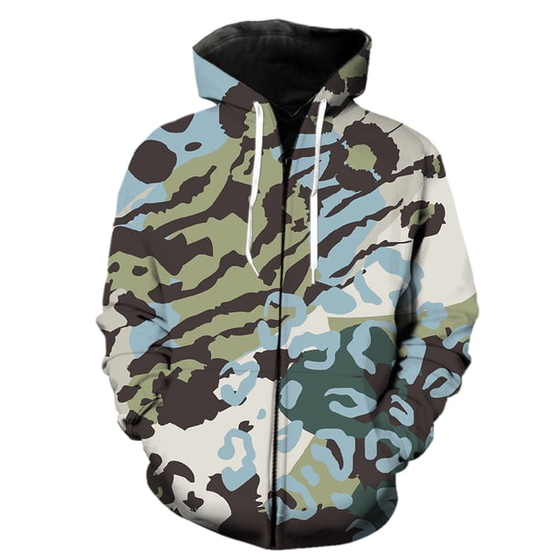 Sudadera con capucha y cremallera para hombre con textura de piel de animal, chaquetas, sudaderas, gran oferta 2024, camisetas informales con estampado 3D de gran tamaño, moda primaveral