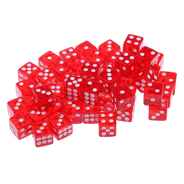 50 Uds. de Dados Acrílicos de 6 para Juegos RPG , Accesorios para Juegos de de Hugo Juego de mesa Didices D6