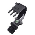 thumbnail image 1 of Transemion Polyester Survival Tool Multi-Functional Survival Bracelet Suitable For Camping Compass Black, 1 of 6