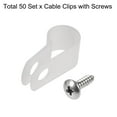thumbnail image 3 of Unique Bargains 8.4mm Nylon R Type Cable Clip Wire Clamp with Screws White 50 Pieces, 3 of 5