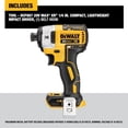 thumbnail image 4 of Destornillador de impacto DEWALT 20V MAX XR sin escobillas, 3 velocidades, 6.35 mm, 4 of 6