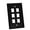BLACK, variant on Quest Technology Single Gang 6-Port Keystone Black Wall Plate, 10 Pack