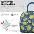 thumbnail image 3 of Lemon Print Lunch Box - Large Capacity Insulated Lunch Tote for Women, Leakproof & Splash-Proof Cooler Bag for Office, School (Vintage Lemon & Flowers Design), 3 of 5