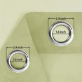 thumbnail image 4 of JIUZHEN Semi Sheer Curtains for Living Room - Grommet Top Gradient Ombre Voile Window Drapes for Bedroom Home Decor, Set of 2 Panels, Olive Green, 52 x 96 Inches Long, 4 of 7