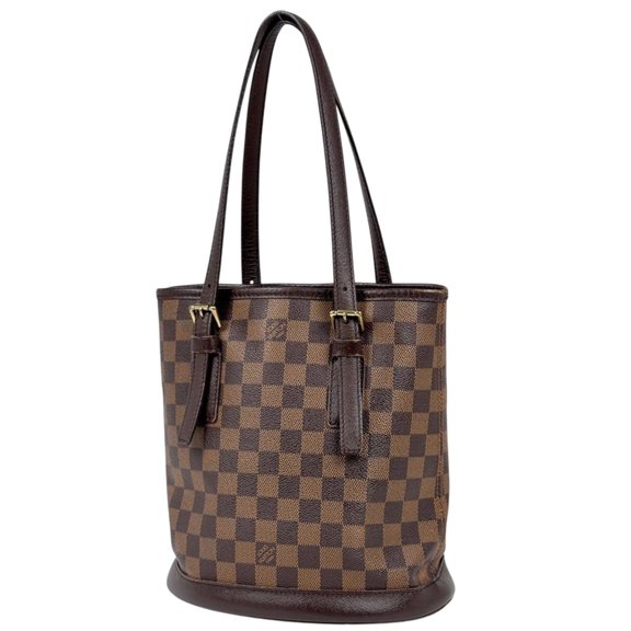 Pre-Owned Louis Vuitton Mare Handbag Bucket Shoulder Tote Bag Damier Brown N42240 Women's