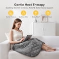 thumbnail image 5 of Weighted Heating Pad 30''x 25" XXXL Electric Heating Pad for Back Fatigue Relief, 6LBS with 6 Heat Settings 2H Auto-Off Heat Pad for Shoulder Arms Legs Cramps Washable, 5 of 13