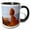 Black/White, variant on 3drose, Balanced Rock, Arches National Park, Near Moab, Utah - Us45 Hga0163 - Howie Garber, 11oz Two-tone Green Mug