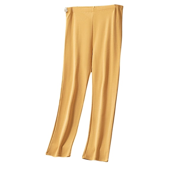 breaise Maternity Lounge Pants Women Lightweight Stretchy Wide Leg Pajamas Pant Comfy High Waisted Solid Color Sleep Pants L Yellow