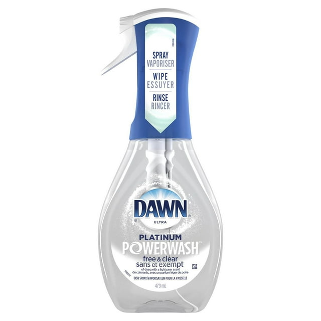 Dawn Free & Clear Powerwash Dish Spray, Dish Soap, Pear Scent 473ML