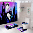 thumbnail image 3 of Cortina de ducha impermeable para baño, accesorios de decoración de Halloween, regalo de 4 piezas, pesadilla antes de Navidad, Zombie, novia, Jack, 3 of 5