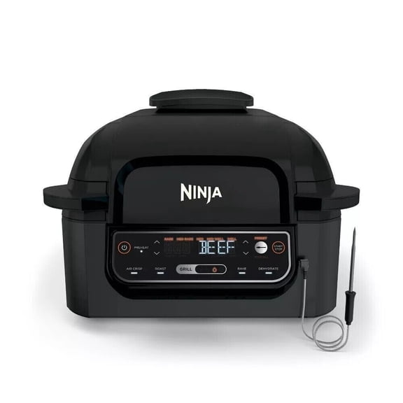 Restored Ninja Lg451bk Foodi 5-in-1 Indoor 4qt Electric Grill with Air Fry - Black (Certified ) (Refurbished)