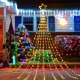 thumbnail image 4 of Luz de cascada navideña para exteriores con forma de estrella de Navidad de 9 x 2 m, con forma de carámbano y 8 modos para decoración de fiestas navideñas, 4 of 5