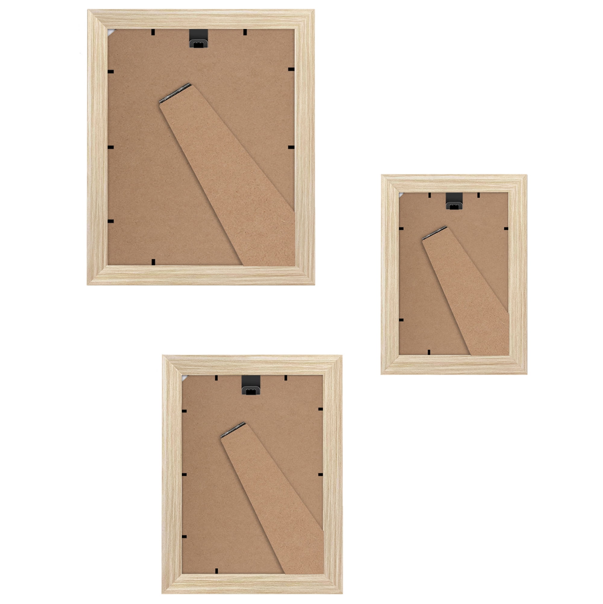 Americanflat 8x10, 5x7, 4x6 Picture Frame with Shatter-Resistant Glass 10 Pack Frames Gallery Wall - Dark Oak