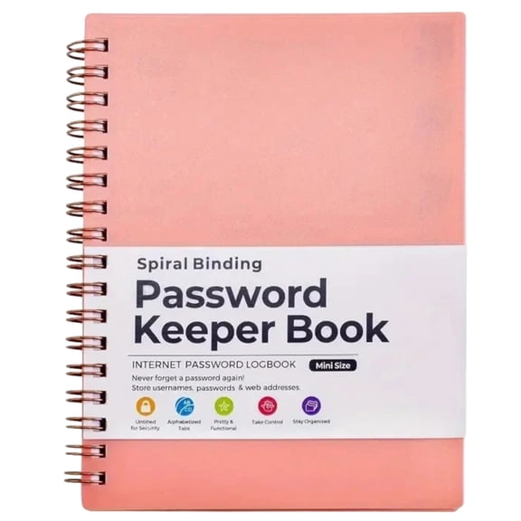 Spirals Notebook Password Keeper Book with Alphabetical Tabs Password Book for Office Workers and Students