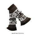 thumbnail image 3 of Hwkond Christmas Socks for Women Thickened Christmas Socks With Snowflake Deer Patterns Winter Warm Ankle Cuffs Cozy Knitted Leg Warmers Stacking Socks And Woolen Sock Covers For Fall Winter, 3 of 6