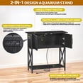 thumbnail image 2 of SuperDeal 29 Gallon Aquarium Stand with Cabinet Long Fish Tank Stand with Power Outlets Black, 2 of 11