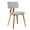 Gray, variant on Jaguar Mid-Century Modern Kitchen Dining Table Accent Chair in Walnut Wood and Charcoal Fabric