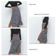 thumbnail image 5 of Falda midi con estampado de leopardo Falda midi de gasa con cremallera lateral dividida de talle alto para dama chica fiesta de citas Negro M, 5 of 6