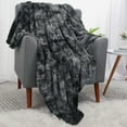 thumbnail image 2 of PiccoCasa Luxury Shaggy Faux Fur Throw Blanket for Sofa Couch, Black 60"x78", 2 of 8