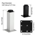 thumbnail image 2 of TOP-MAX 4Pcs Adjustable Furniture Legs Aluminum Alloy Cabinet Leg Square Sofa Legs Replacement Legs (20cm, Black), 2 of 8