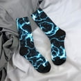 thumbnail image 5 of Vsdgher Lightning Crew Socks for Men & Women, Breathable Casual Athletic Ankle Socks, 5 of 6