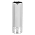 thumbnail image 2 of Performance Tool Socket W38320 3/8 Inch Drive; 5/8 Inch; Standard; Deep Socket; 6 Point; Polished Nickel Chrome Plated; Vanadium Alloy Steel; Single, 2 of 5