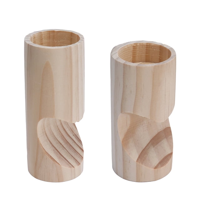 Candelador De Color Verde Azulado, Candelabro De Madera De Forma Encantadora 2pcs Mdf Para Navidad Para Bodas Para Fiestas De Cumpleaños