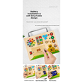 thumbnail image 4 of Luces LED de madera Busy Board para niños pequeños con diseño de oso, 4 of 5
