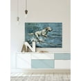 thumbnail image 3 of Marmont Hill Dog Splashing Canvas Wall Art, 3 of 7