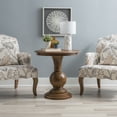 thumbnail image 2 of Powell Elissa Round Pedestal Indoor Accent Side Table, 26" Tall, Natural, 2 of 13