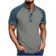 thumbnail image 2 of pstuiky camisetas de hombre, Blusa informal de manga corta con cuello vuelto y media cremallera para hombre camisas casuales para hombre l, 2 of 7