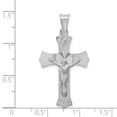 thumbnail image 2 of 14k White Gold Semi-Solid Crucifix Charm Pendant, 2 of 2