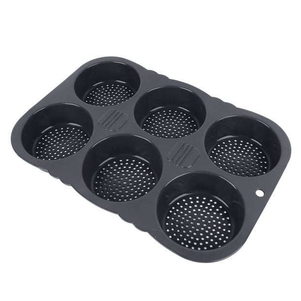 Molde Para Pan De Hamburguesa, Molde Para Hornear Reutilizable Plegable De 6 Cavidades De Silicona Para Hornos Para Cocina