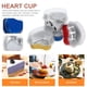 thumbnail image 3 of WORGEOUS 20 juegos de tazas pequeñas para hornear con tapa, taza de pudín de papel de aluminio, molde en forma de corazón, 3 of 9
