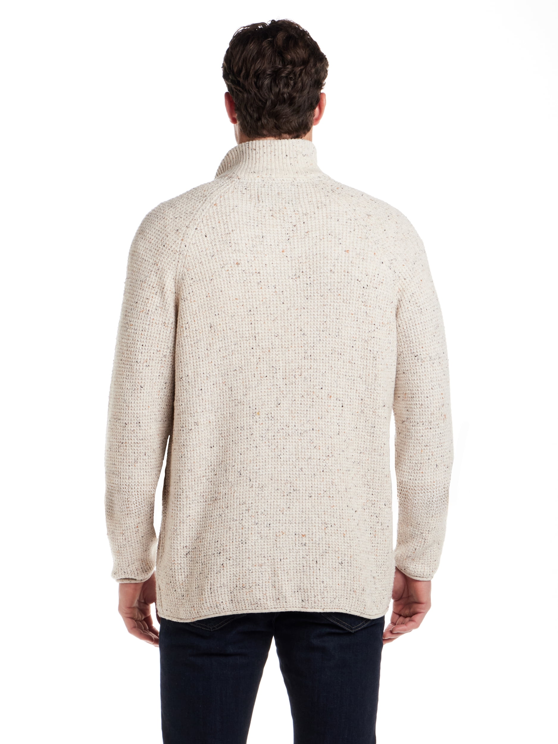 Frontier Threads Men's Donegal Button Mock Neck Sweater