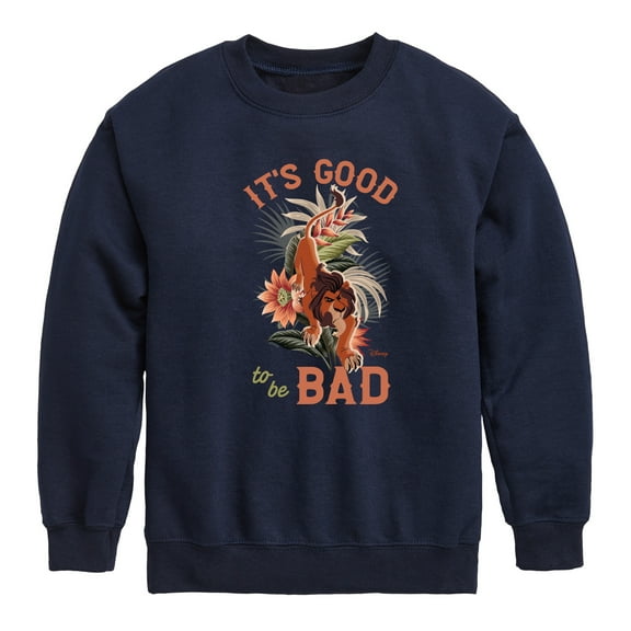 Disney - The Lion King - It's Good To Be Bad Scar - Toddler & Youth Crewneck Fleece Sweatshirt